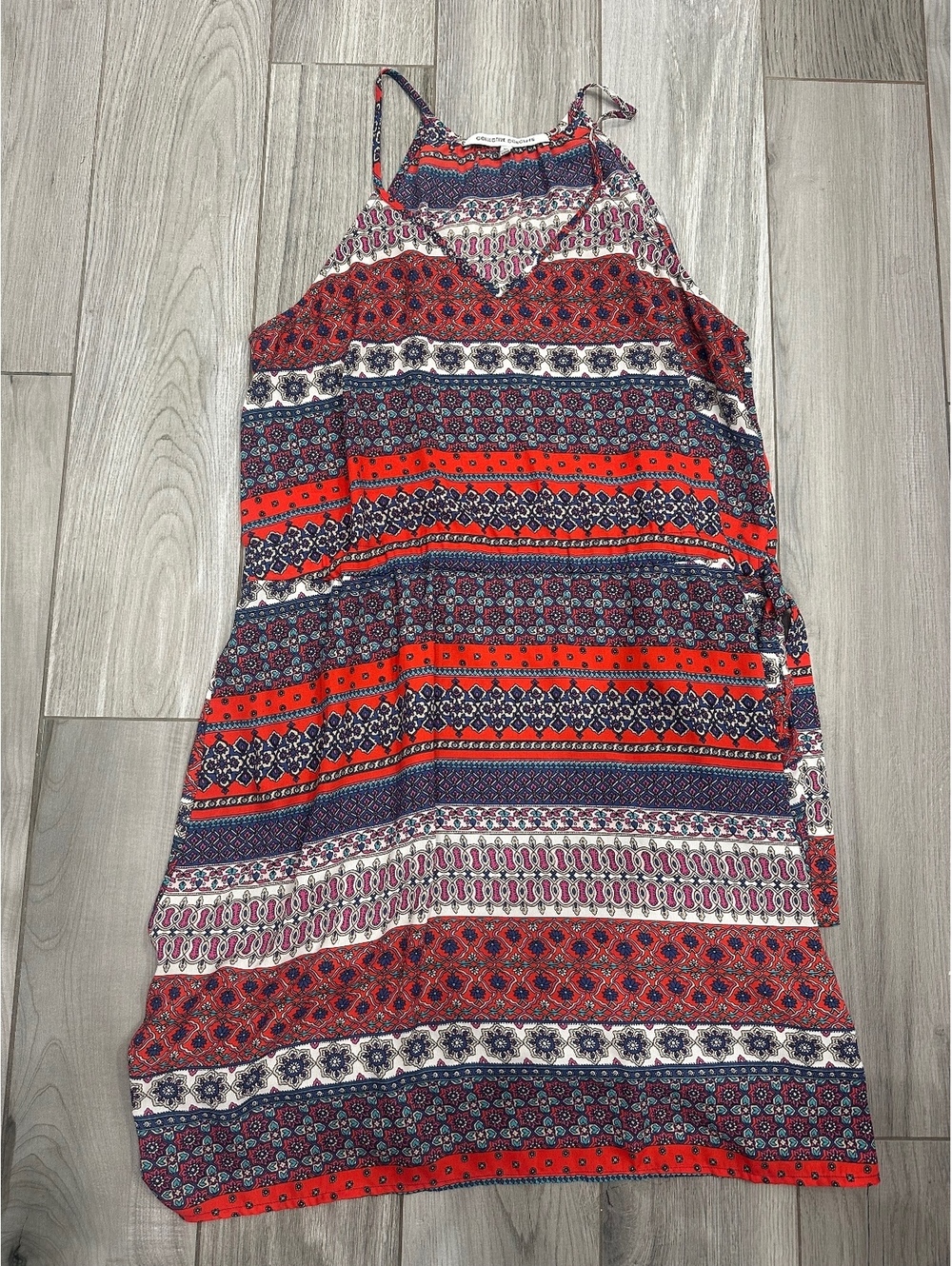 Collective Concepts XL Sleeveless Bohemian Print Dress